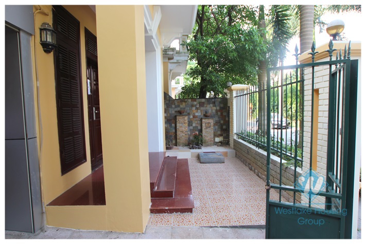 Beautiful villa with garage and garden for rent in Ciputra, Tay Ho